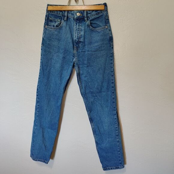 Zara High Rise Ecologically Grown Cotton Denim Jeans - Picture 1 of 10
